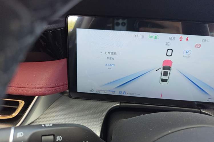 Used Hongqi H5 2024 2.0T Automatic Smart Connect Flagship Edition Odometer Close Up