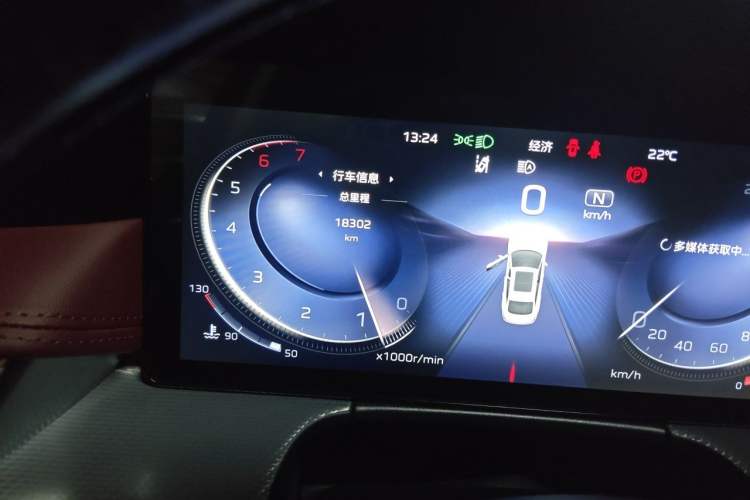 Used Hongqi H5 2024 2.0T Automatic Smart Connect Flagship Edition Odometer Close Up