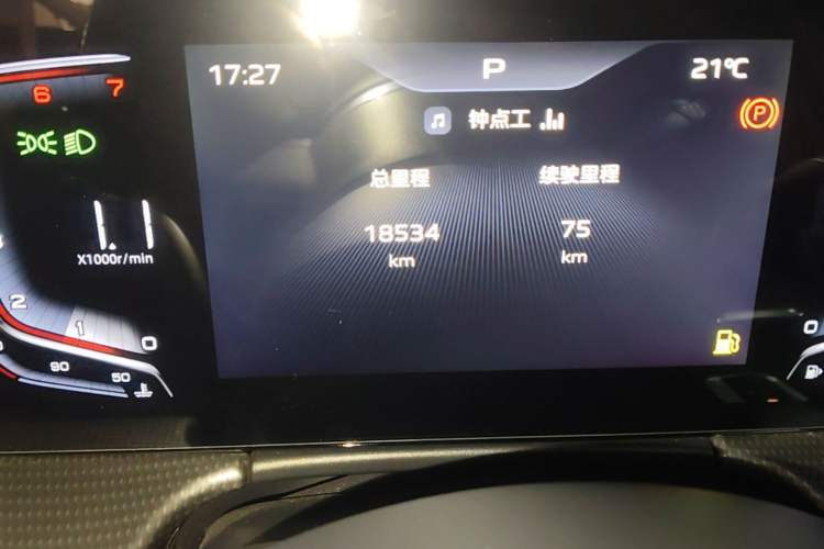 Used Hongqi H5 2024 1.5T DCT Smart Connect Flagship Edition Odometer Close Up