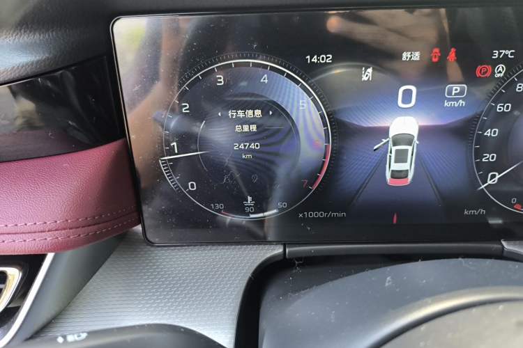 Used Hongqi H5 2024 2.0T Automatic Smart Connect Flagship Edition Odometer Close Up