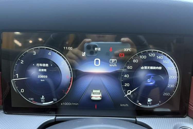 Used Hongqi H5 2024 2.0T Automatic Smart Connect Flagship Edition Odometer Close Up
