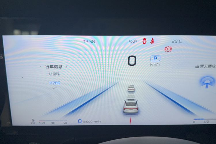 Used Hongqi H5 2024 2.0T Automatic Smart Connect Flagship Edition Odometer Close Up