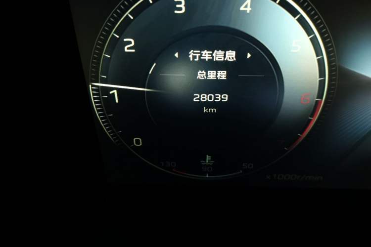 Used Hongqi H5 2024 2.0T Automatic Smart Connect Flagship Edition Odometer Close Up
