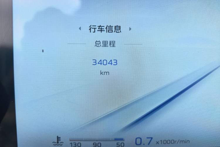 Used Hongqi H5 2024 2.0T Automatic Smart Connect Flagship Edition Odometer Close Up