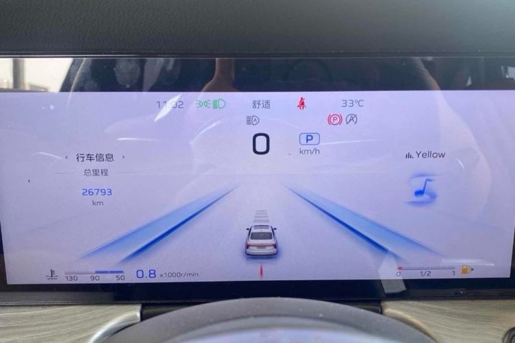 Used Hongqi H5 2025 2.0T Automatic Flag Edition – 500 000 Units Commemorative Version Odometer Close Up