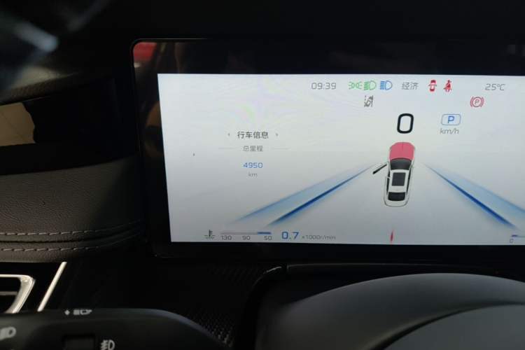 Used Hongqi H5 2025 Model 2.0T Automatic Xuan Ying 2 Million Units Commemorative Edition Odometer Close Up