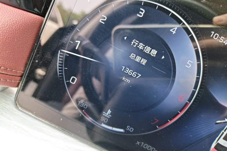 Used Hongqi H5 2025 2.0T Automatic Flag Edition – 500 000 Units Commemorative Version Odometer Close Up