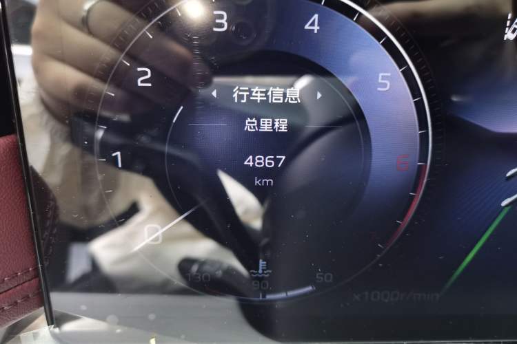 Used Hongqi H5 2025 2.0T Automatic Flag Edition – 500 000 Units Commemorative Version Odometer Close Up