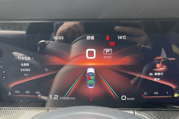 Used Hongqi H6 2023 2.0T ZhiZhen Edition Odometer Close Up