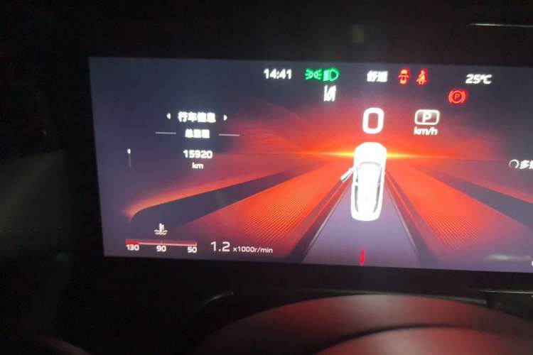 Used Hongqi H6 2024 2.0T ZhiMei Edition Odometer Close Up