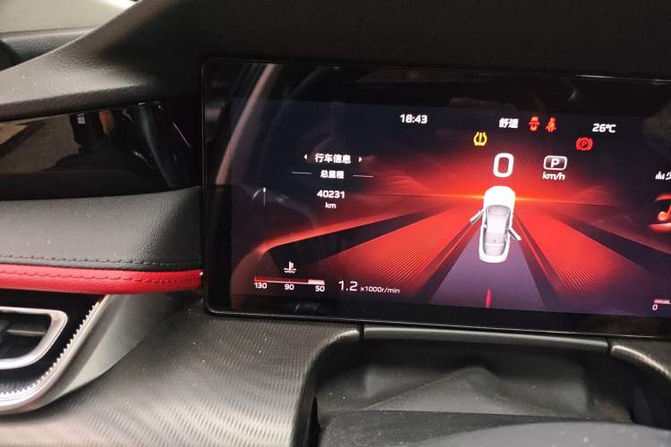 Used Hongqi H6 2024 2.0T ZhiMei Edition Odometer Close Up
