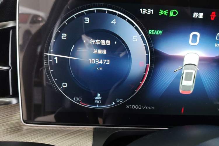 Used Hongqi H9 2020 2.0T Smart Connect Flagship Edition Odometer Close Up