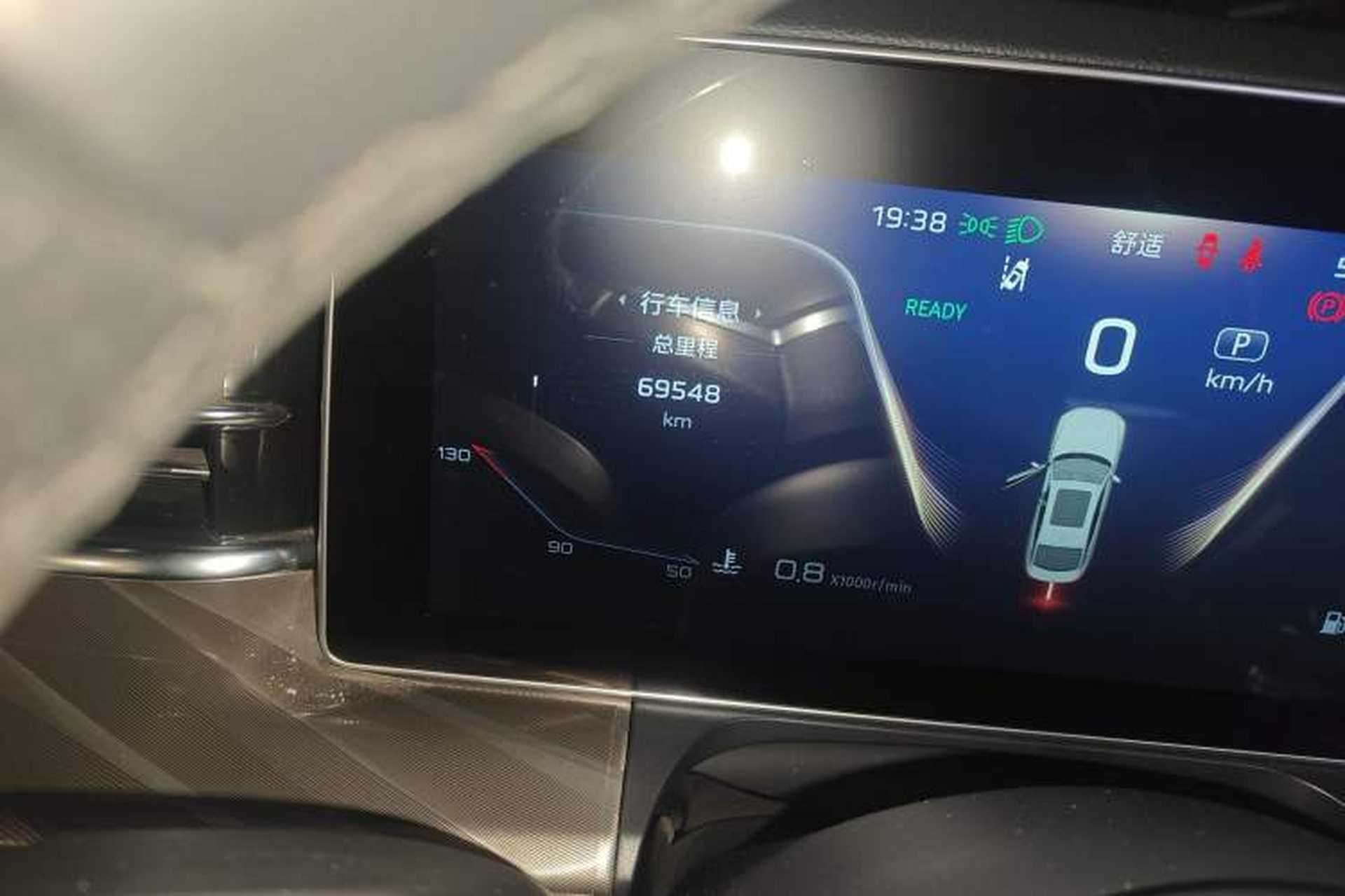 Used Hongqi H9 2020 2.0T Smart Connect Flagship Edition Odometer Close Up