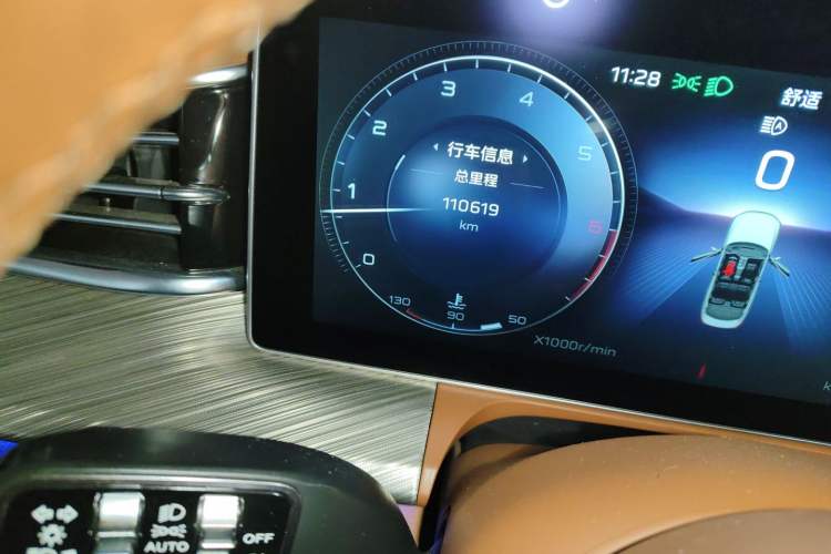 Used Hongqi H9 2020 3.0T Smart Connect Flagship Edition Odometer Close Up