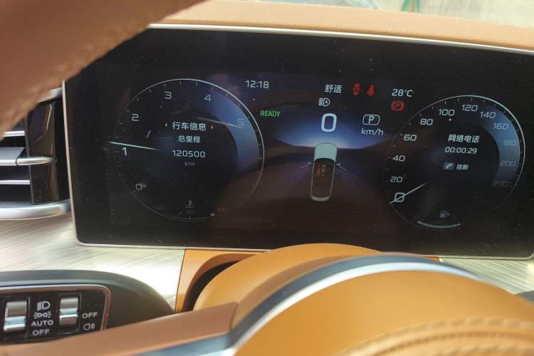 Used Hongqi H9 2020 2.0T Smart Connect Flagship Edition Odometer Close Up