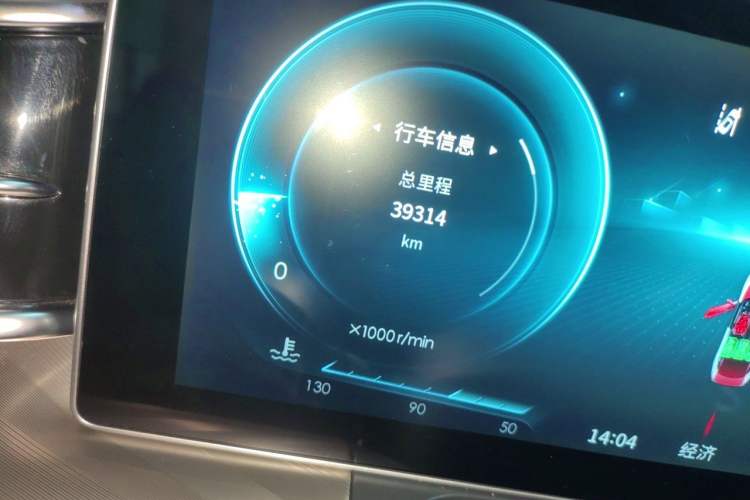 Used Hongqi H9 2020 2.0T Smart Connect Flagship Edition Odometer Close Up