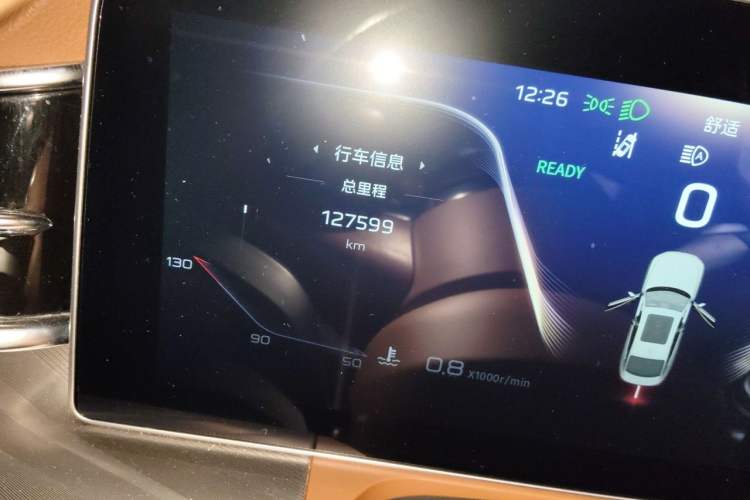 Used Hongqi H9 2020 2.0T Smart Connect Flagship Edition Odometer Close Up