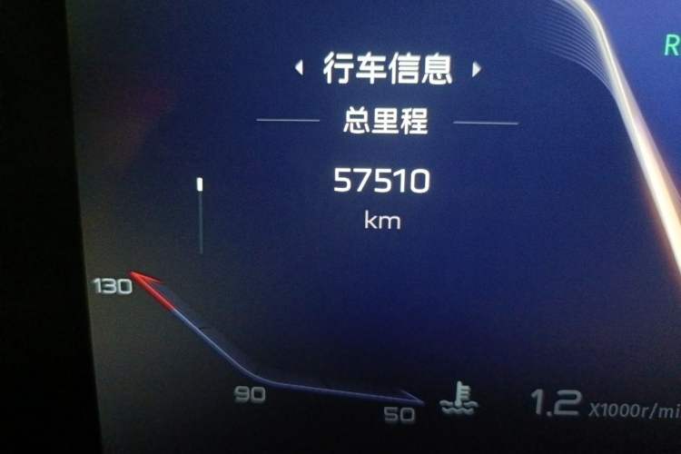 Used Hongqi H9 2020 2.0T Smart Connect Flagship Edition Odometer Close Up