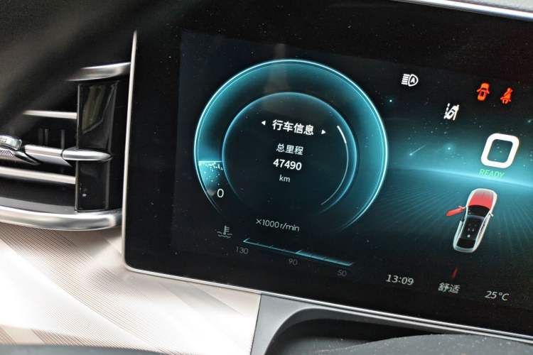 Used Hongqi H9 2020 2.0T Smart Connect Flagship Edition Odometer Close Up