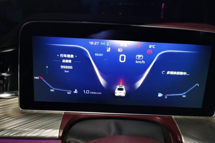 Used Hongqi H9 2020 2.0T Smart Connect Flagship Edition Odometer Close Up