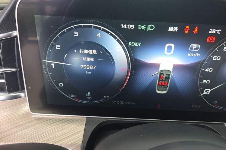 Used Hongqi H9 2020 Revised Version 2.0T Smart Connect Flagship Edition Odometer Close Up