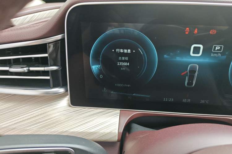 Used Hongqi H9 2020 3.0T Smart Connect Flagship Four-Seat Version Odometer Close Up