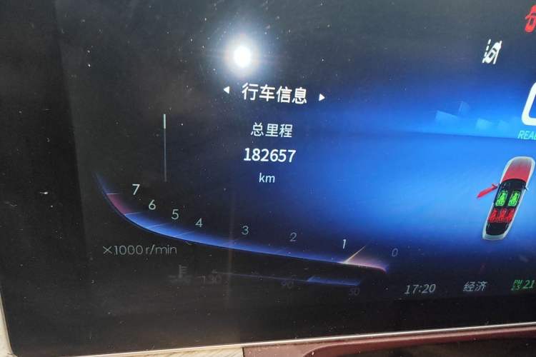 Used Hongqi H9 2020 2.0T Smart Connect Flagship Edition Odometer Close Up