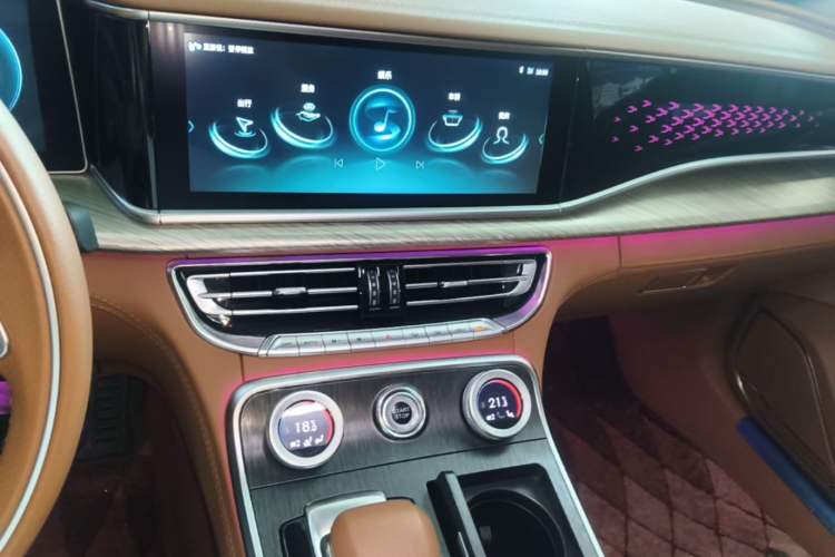 Used Hongqi H9 2022 3.0T Smart Connect Flagship Four-Seater Version Audio And AC Panel