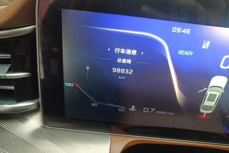 Used Hongqi H9 2022 2.0T Smart Connect Flagship Edition Odometer Close Up