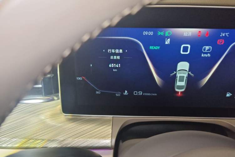Used Hongqi H9 2022 2.0T Smart Connect Flagship Edition Odometer Close Up