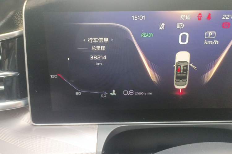 Used Hongqi H9 2022 2.0T Smart Connect Flagship Edition Odometer Close Up
