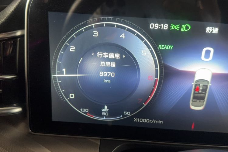 Used Hongqi H9 2022 2.0T Smart Connect Flagship Edition Odometer Close Up