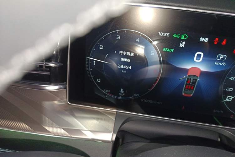 Used Hongqi H9 2022 2.0T Smart Connect Flagship Edition Odometer Close Up