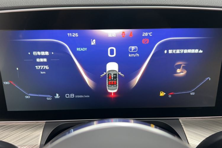Used Hongqi H9 2022 2.0T Smart Connect Flagship Edition Odometer Close Up