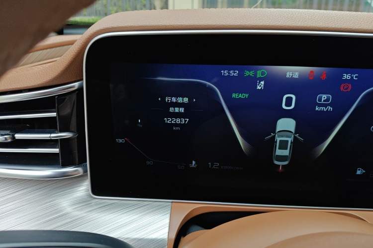 Used Hongqi H9 2022 2.0T Smart Connect Flagship Edition Odometer Close Up