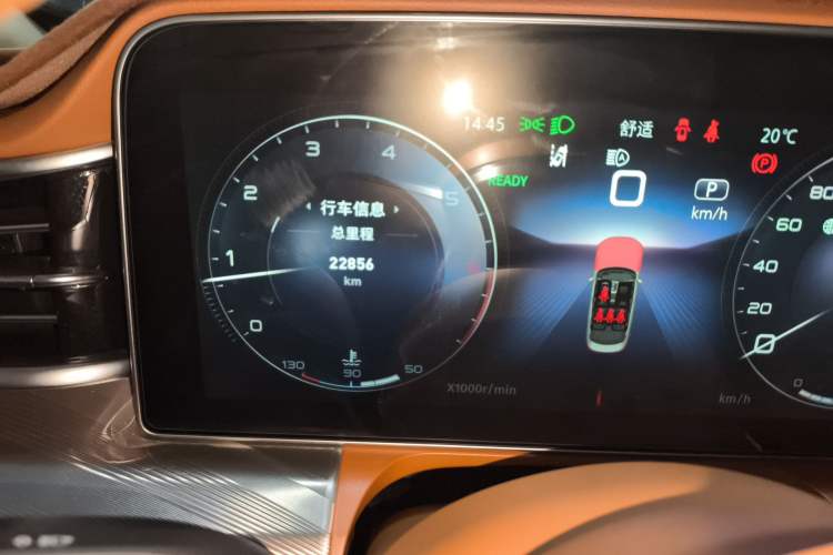 Used Hongqi H9 2023 2.0T Smart Connect Flagship Edition Odometer Close Up