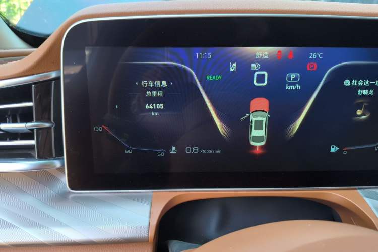 Used Hongqi H9 2023 2.0T Smart Connect Flagship Edition Odometer Close Up