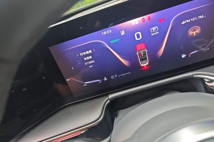 Used Hongqi H9 2024 2.0T Qichang Luxury Business Edition Odometer Close Up