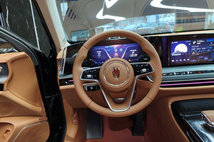 Used Hongqi H9 2025 Model Facelifted 2.0T Two-Wheel Drive Flag-Style Luxury Business Edition, 5 Seats Steering Wheel