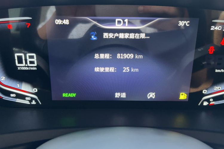 Used Hongqi HQ9 2023 2.0T Smart Connect Flagship Edition Odometer Close Up