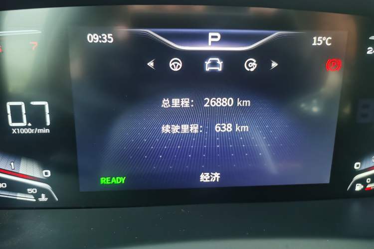 Used Hongqi HQ9 2023 2.0T Smart Connect Flagship Edition Odometer Close Up