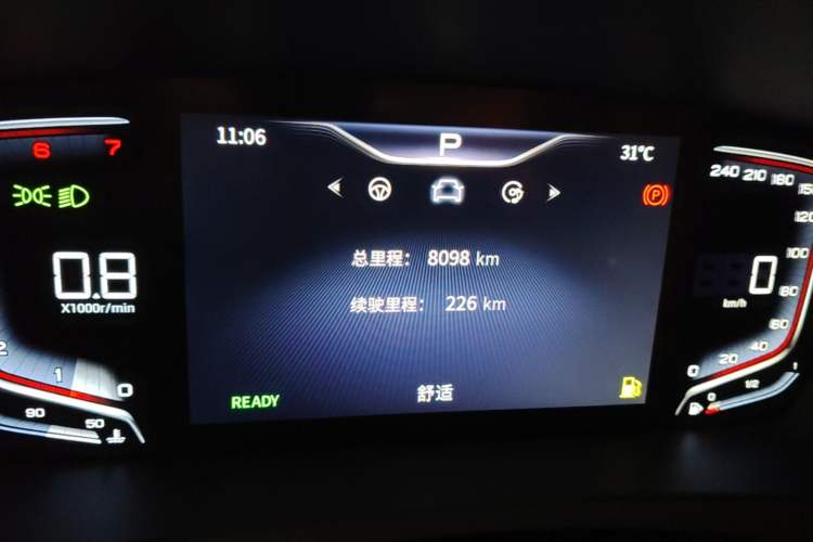 Used Hongqi HQ9 2023 2.0T Smart Connect Flagship Edition Odometer Close Up