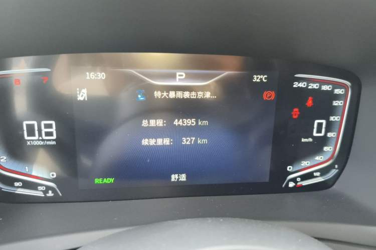Used Hongqi HQ9 2023 2.0T Smart Connect Flagship Edition Odometer Close Up
