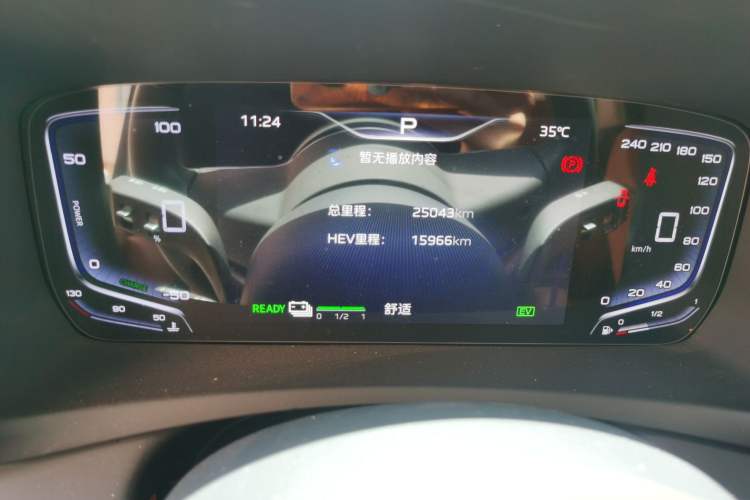 Used Hongqi HQ9 PHEV 2024 2.0T Four-Wheel Drive Business Edition Odometer Close Up