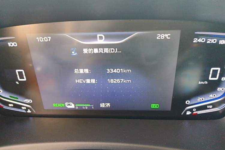 Used Hongqi HQ9 PHEV 2024 2.0T Four-Wheel Drive Business Edition Odometer Close Up