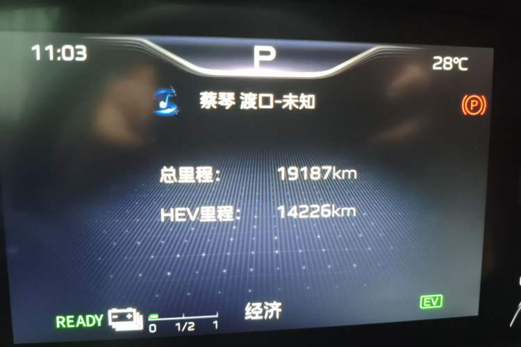 Used Hongqi HQ9 PHEV 2024 2.0T Four-Wheel Drive Business Edition Odometer Close Up