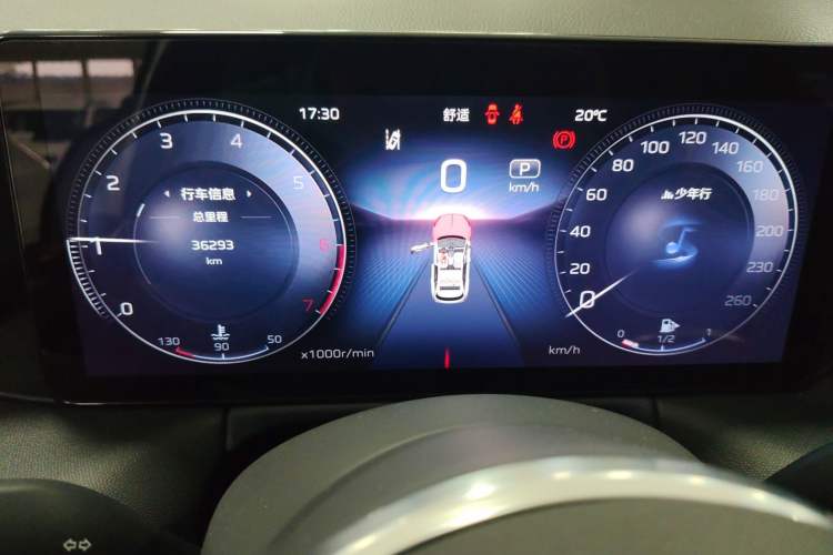 Used Hongqi HS3 2023 1.5T Two-Wheel Drive Shanwei Edition Odometer Close Up