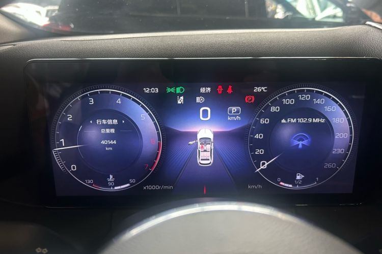 Used Hongqi HS3 2023 2.0T Two-Wheel Drive Available Version Odometer Close Up