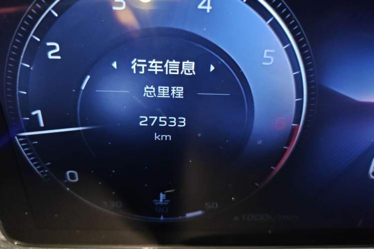 Used Hongqi HS3 2023 2.0T Two-Wheel Drive Available Version Odometer Close Up