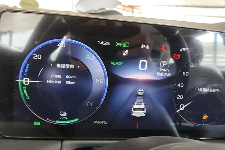 Used Hongqi HS3 PHEV 2025 Model PHEV 117km Jingwei PLUS Edition Instrument Cluster